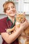 Veterinary Nurse With Cat In Surgery