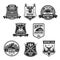 Vetor badges for hunter club or hunting adventure