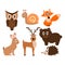 Vetor set of cute animals