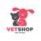 Vetshop logo design templete. Vet shop,