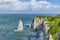 Vew of the Cliffs of Normandy in Etretat