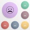 Vexation emoji badge color set icon. Simple glyph, flat vector of emoji icons for ui and ux, website or mobile application
