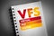 VFS - Virtual File System acronym on notepad, technology concept background