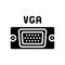 vga computer port glyph icon vector illustration