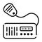 VHF radio transceiver icon vector