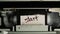 VHS video cassette recorder put inside with old torn tag sign START. Tape play video file or movie. VHS mechanics video