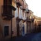 Via Roma. Street of sicilian city Enna. Evening.