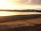 Viaduct over the Kent Estuary, Cumbria, at sunset