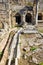 Viaduct and ruins in Corinth, Greece