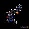 Viagra model molecule. Isolated on black background. Sketch illu