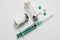 Vial Drug Vaccine Plastic Syringe with Needle and medicine tablet