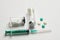 Vial Drug Vaccine Plastic Syringe with Needle and medicine tablet