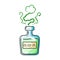 A vial of green potion.Medicines for diabetics.Diabetes single icon in cartoon style vector symbol stock illustration.