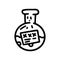 vial of poison line vector doodle simple icon
