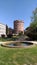 Vialle Rotonda cascade fountains in Padua, Italy