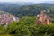 Vianden castle and panorama of Vianden, Luxembourg