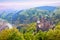 Vianden castle and valley in Luxembourg