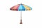Vibrant 3D Beach Umbrella Illustration Rendered and Ready, Generative Ai