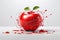 Vibrant 3D Illustration Playful Red Apple on a Clean White Background