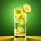 Vibrant 3d Render Of Lemon-lime Soda On Light Background
