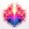 Vibrant 3d Sculpted Floral Flower With Baroque Ornamental Flourishes