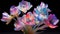 Vibrant 8k 3d Iphone Wallpapers: Bouquet Of Colors With Liquid Metal Flowers