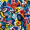 Vibrant Abstract Art: Bold Patterns Inspired By Matisse And Graffiti