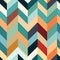 Vibrant abstract chevron pattern in dark teal and light brown (tiled)