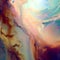 Vibrant abstract composition of colorful nebulae in surreal universe