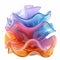 Vibrant Abstract Glass Vase in Swirling Colors