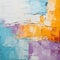 Vibrant Abstract Oil Painting With Impasto Texture On Unprimed Canvas