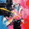 Vibrant Abstract Painting: Energetic Composition Inspired By Calligraphy