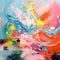 Vibrant Abstract Painting Fluid Gestures Inspired By Rococo And Gerhard Richter