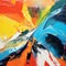 Vibrant Abstract Painting With Intense Close-ups And Energetic Dynamism