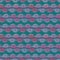 Vibrant abstract purple and pink waves in horizontal striping design. Seamless geometric vector pattern on teal