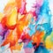 a vibrant abstract watercolor painting with bold brushstrokes