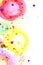 Vibrant Abstract  Watercolour Rainbow Paint On White Background