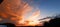 Vibrant African sunset tree silhouette