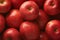 Vibrant apple freshness Ripe and juicy red apples, green background