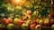 vibrant apple juice resting on a rustic wooden table