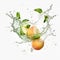 Vibrant Apple Splash In Water: Basil Gogos Inspired Artwork