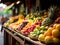 A Vibrant Array of Fresh Fruits at the Market, AI Generated