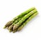 Vibrant Asparagus Spears: Fresh, Bold, And Isolated On White Background