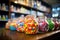 A vibrant assortment of delicious candies at the colorful store counter