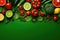 Vibrant Assortment of Green Fruits and Vegetables AI Generated