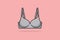 Vibrant Asymmetric Gym Bra For Women And Girls Wear vector illustration. Sports and fashion objects icon concept. Girls underwear