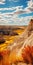 Vibrant Autumn Badlands: A Gravity-defying Desert Landscape