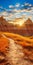 Vibrant Autumn Colors Illuminate Badlands Landscape In Saskatchewan