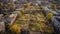 Vibrant autumn colors showcase nature beauty in suburban skyline panorama generated by AI