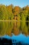 Vibrant Autumn Colours Reflect In Pond